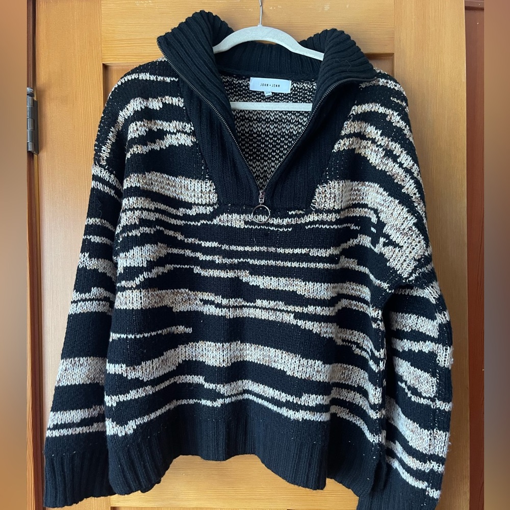 John and Jenn Zebra Half Zip